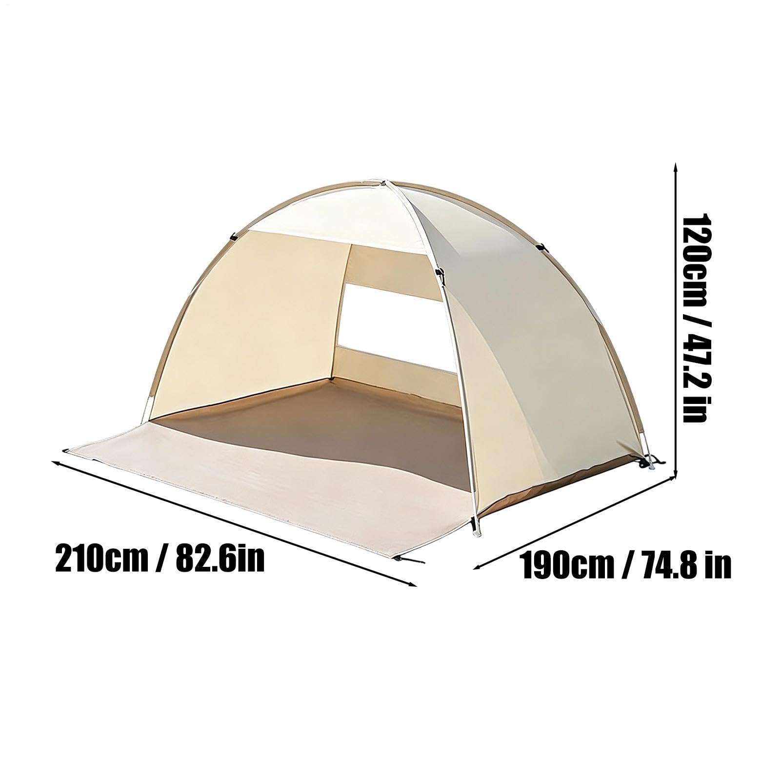 Tenda da Spiaggia Solare Portatile con Montaggio Facile | Tenda Parasole per 3-4 Persone, Campeggio, Giardino, Picnic, Famiglia, Pesca, Escursionismo, Viaggio, Trekking