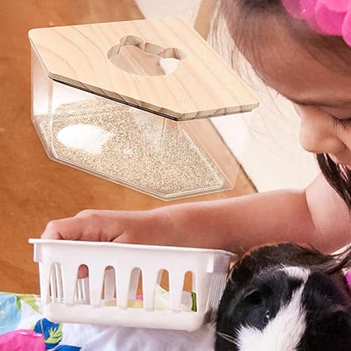 Miniatura 4 de Caja de baño de arena de hámster acrílico transparente baño pequeños animales ducha bañera para hámsters, chinchillas, jerbos y ardillas