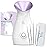 NanoSteamer Large 3-in-1 Nano Ionic Facial Steamer with Precise Temp Control - Humidifier - Unclogs Pores - Blackheads - Spa Quality - Bonus 5 Piece Stainless Steel Skin Kit (Lilac)