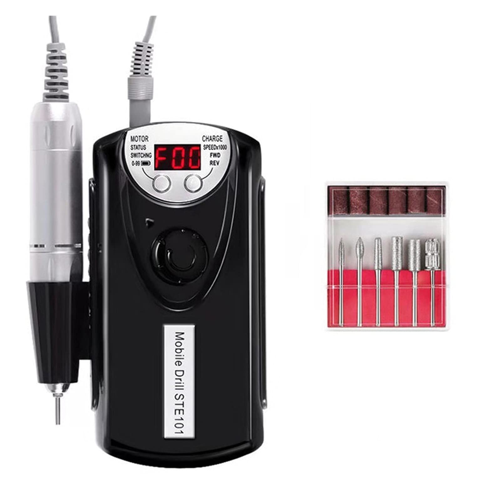Máquina de Taladro de uñas Máquina de Taladro de uñas Pluma de Taladro de uñas eléctrica Recargable portátil para manicura Pulidor de Gel de uñas Equipo de Arte