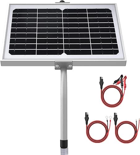 SUNER POWER 12V 10W Solar Battery Trickle Charger Maintainer, Built-in
