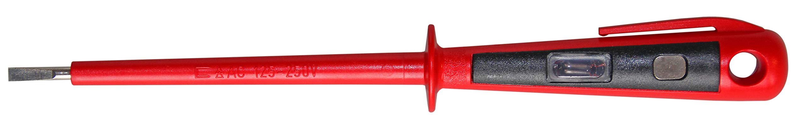 H+H 45900 European Car Voltage Tester / Phase Tester up to 250 V GS Tested in Accordance with German VDE 0680 Made in Germany 190 mm Red / Black