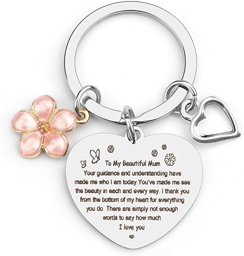 Llavero para mamá, regalos de cumpleaños para mamá, regalos para mamá de hija e hijo, regalos para mamá, regalos para el día de la madre, regalo de