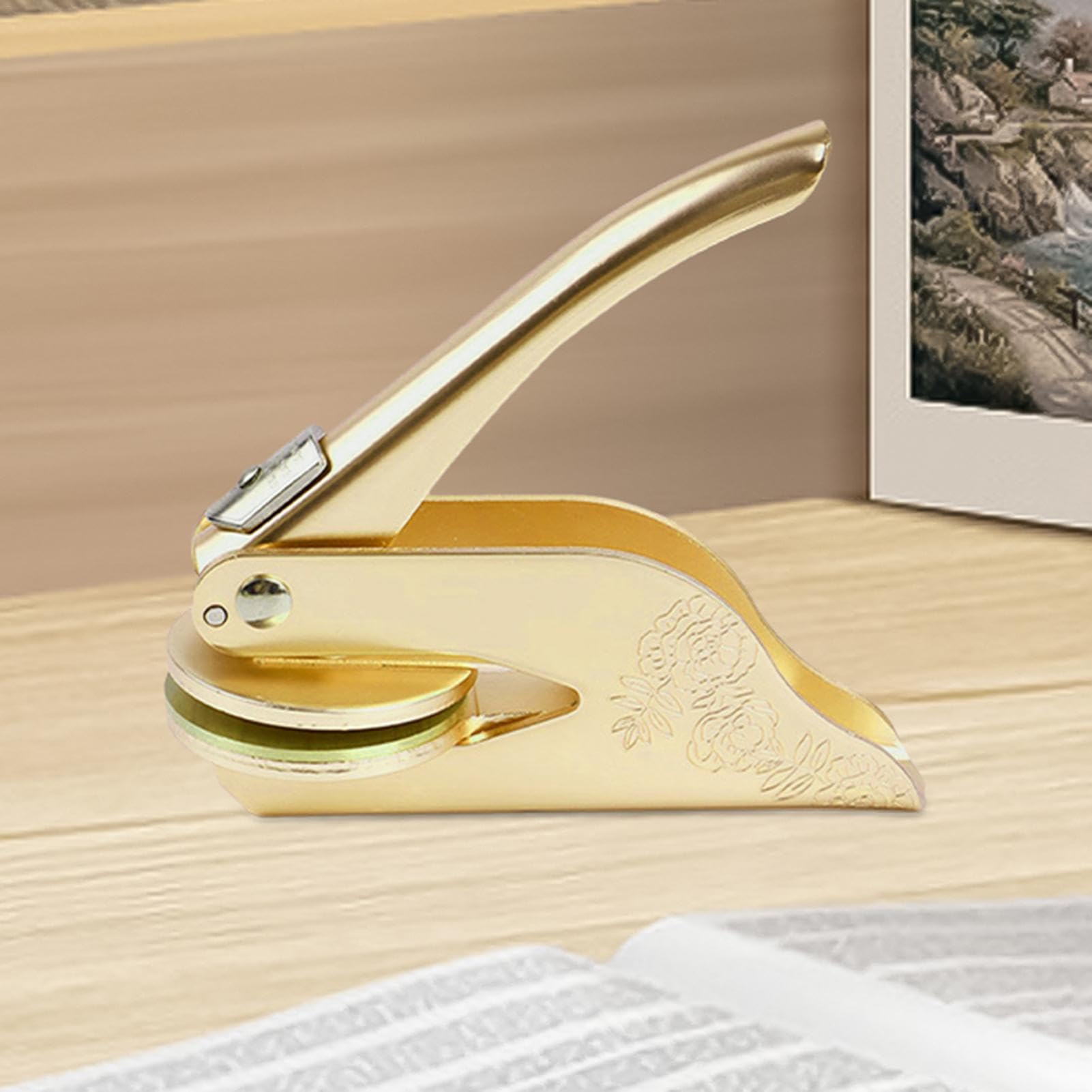 Goffratrice Manuale PH PandaHall | In Acciaio Inox | Per Libri E Buste | Con 2 Dischi Vuoti