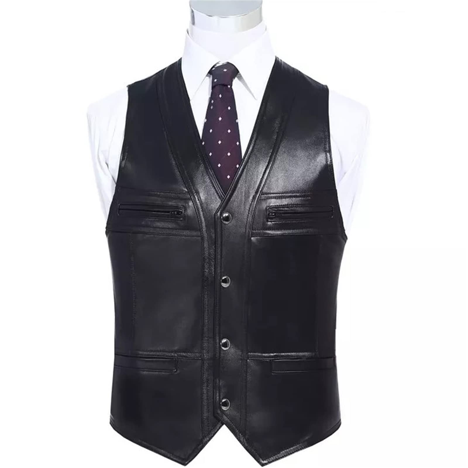 キューティーフラッシュ　ノースリーブレザーベスト 黒 キューティーフラッシュ ノースリーブレザーベスト 黒