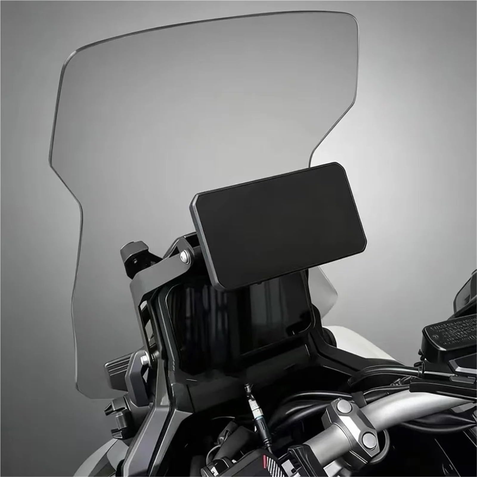 Uchwyt do nawigacji GPS Uchwyt na nawigację motocyklową, czarne części, uchwyt na nawigację GPS, pasuje do Hondy XADV 750 2021-(Silver)