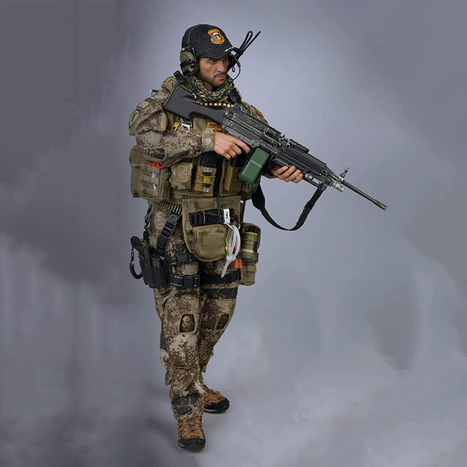 Amazon | 1/6イラク特殊部隊機関銃アクションフィギュア軍兵士おもちゃ