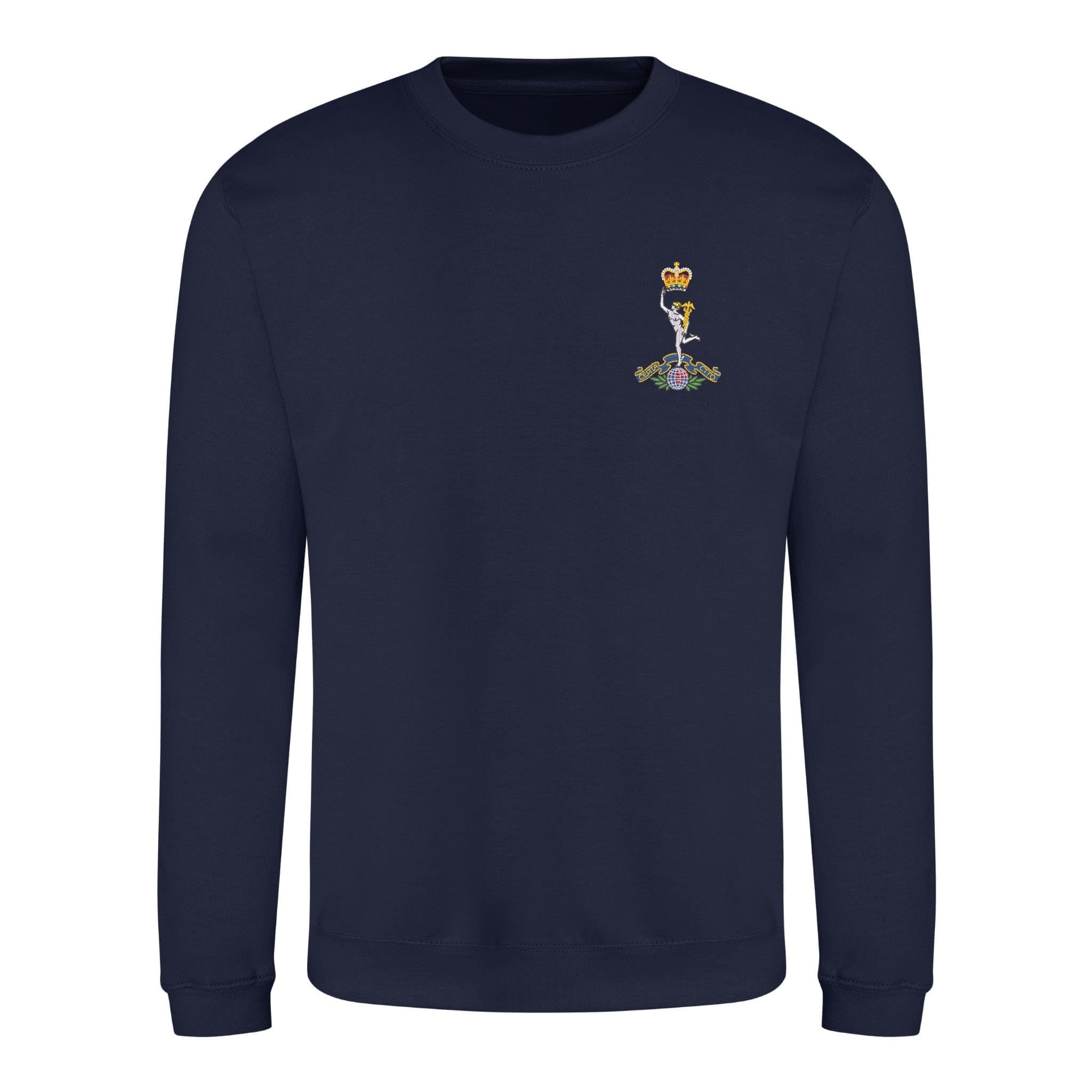 The Military Store Men's Navy Royal Signals Embroidered Sweatshirt, Large