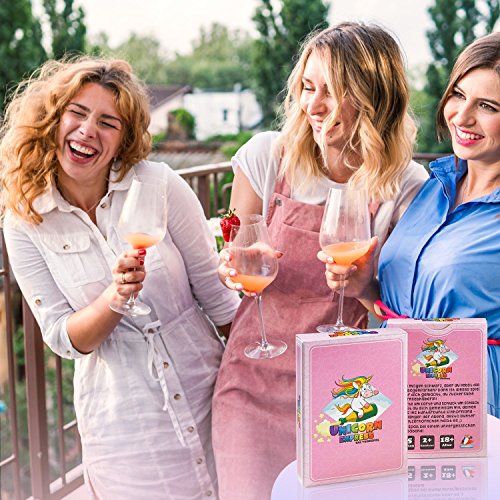 Unicorn Express - Trinkspiel mit Einhörnern für einen unvergesslichen Mädelsabend - Silvester - Geschenk für Frauen - Party Zubehör – Unnötige Sachen – Wichtelgeschenk – Schrottwichteln Geschenke