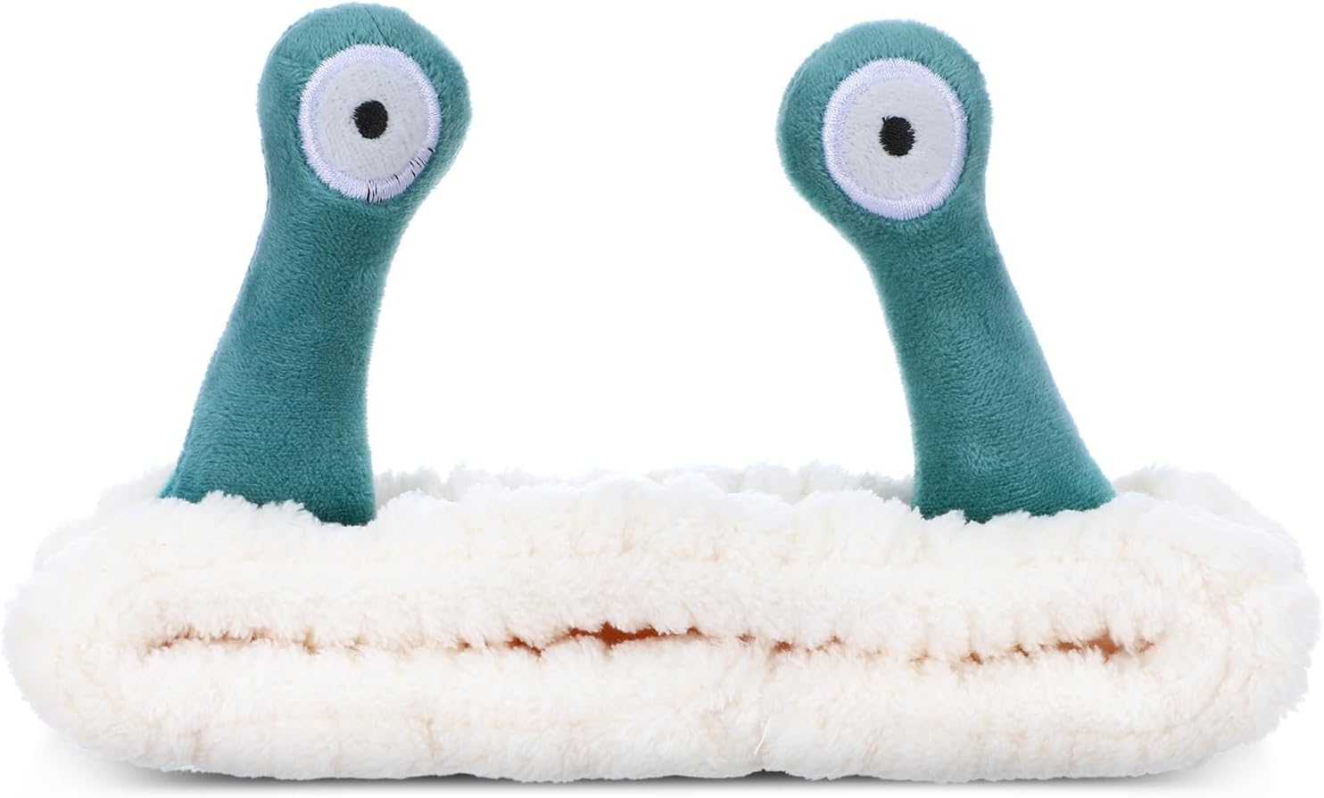 Cute Snail Headband for Washing Face, Funny Spa Headbands for Women Cartoon Coral Fleece Elastic Skincare Headband Creative Hair Accessories for Washing Face Shower Beauty Skincare Makeup(Beige)