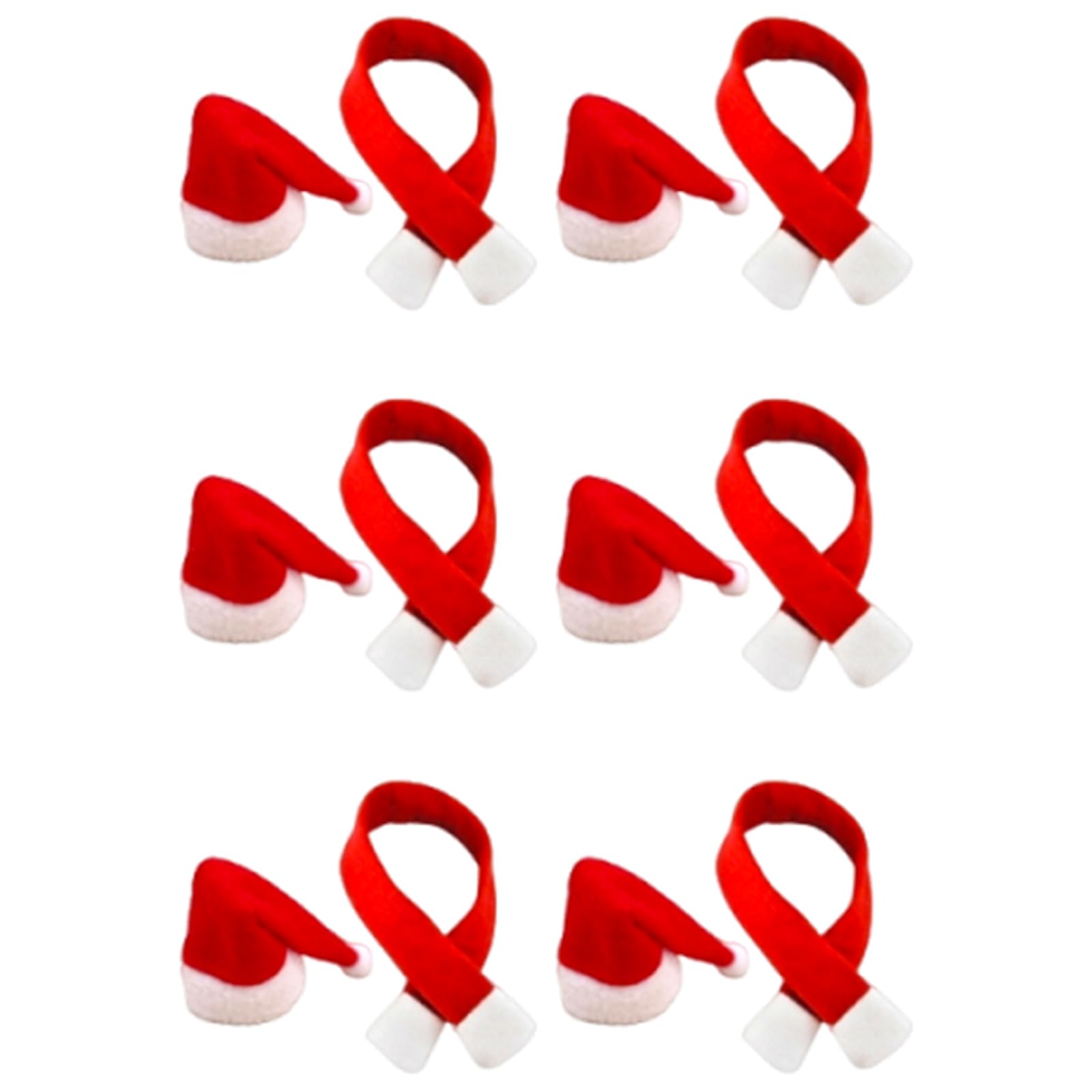 YROHGKPN 12Pieces Holiday Bottle Decors Set Nonwoven Scarf Hat Table Centerpieces Christmas Party Decoration Accessories Efficient Christmas Scarf and Hat Ornament