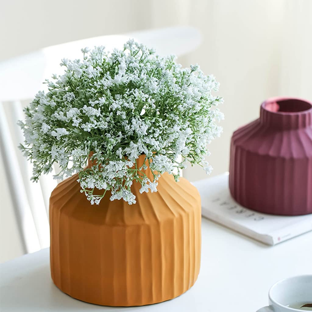 Wazy dekoracji salon wazon wazon ceramiczny matowy suchy kwiat dekoracja stołowa stół dzienna dekoracja Umeblowanie (Size : E)