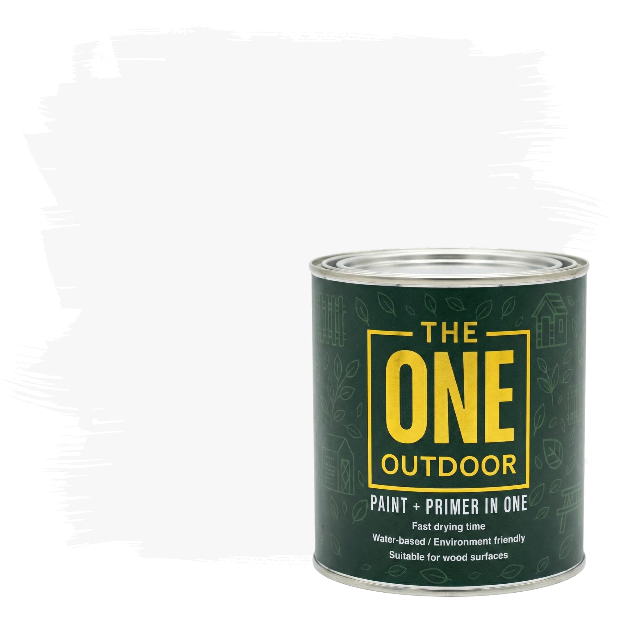 THE ONE Outdoor Paint - Brilliant White, 2.5 Litre | Durable Exterior Paint for Wood, Metal & Masonry | Weather Resistant Finish