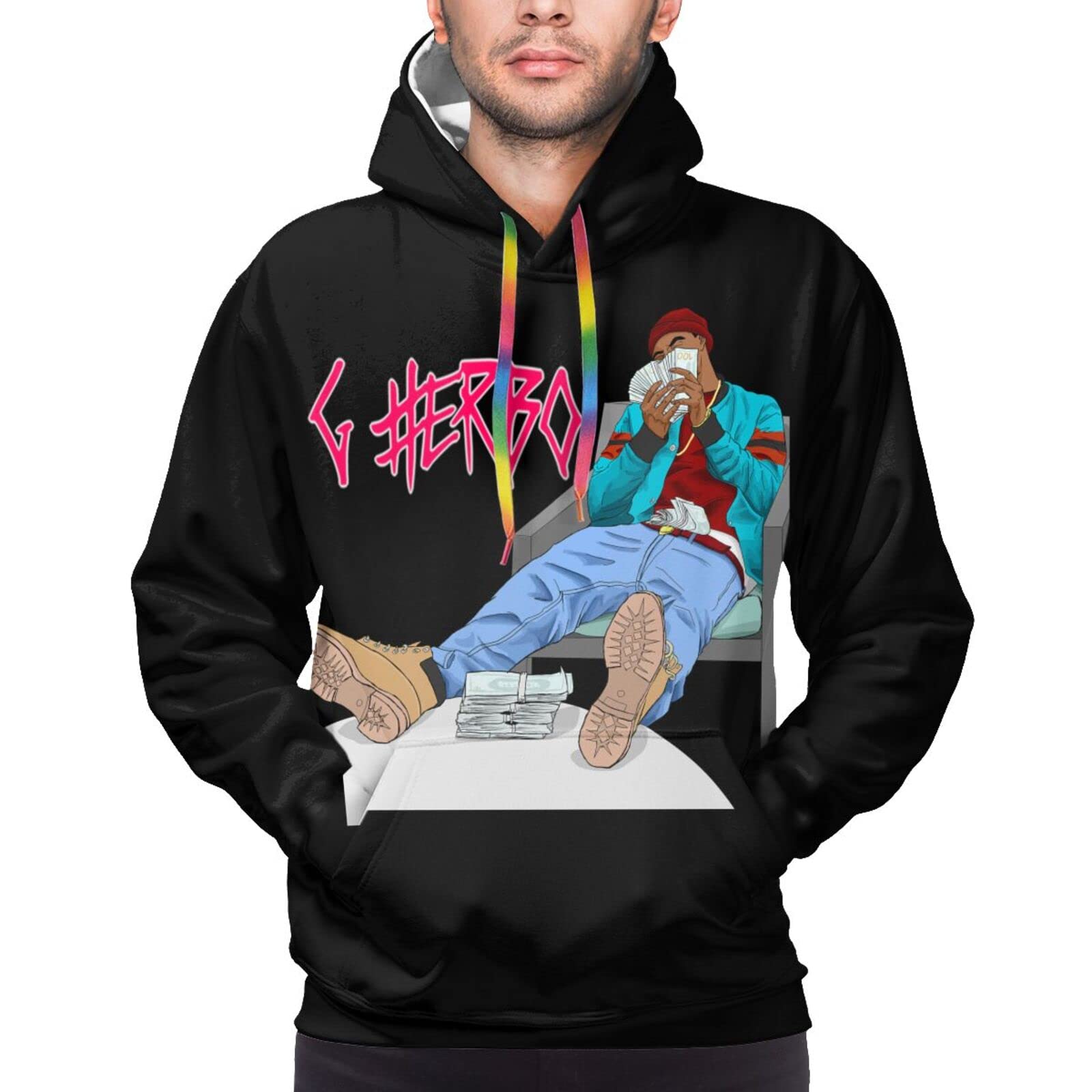 G Herbo Long Sleeve Hoodie Mens Cotton Fashion Sweatshirt Pullover Hoody Tops