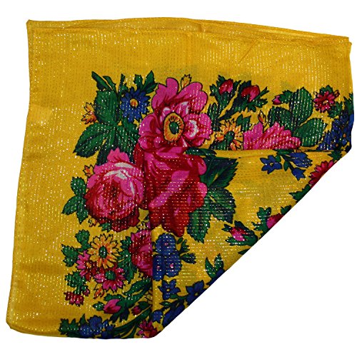 Acrylic Square Shimmer Tichel Japanese Floral Vintage Hairwrap Scarves4