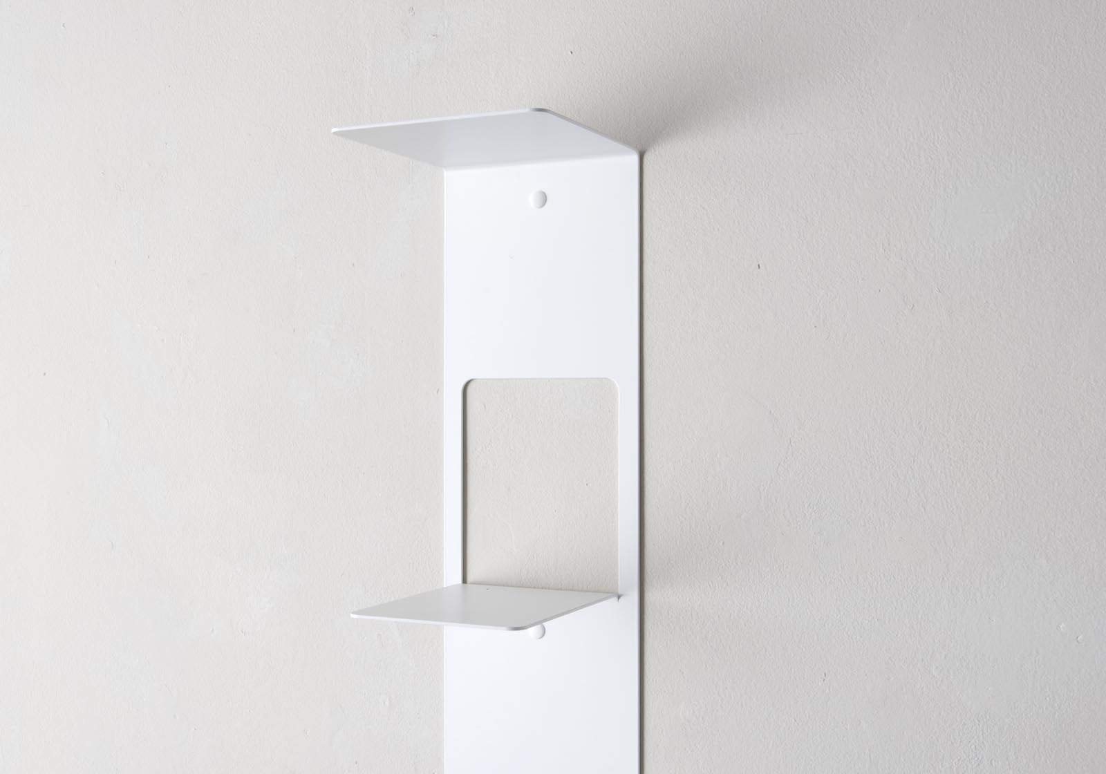 TEEbooks - 2 Mensole Verticali da Parete per Libri 60 cm Bianche | Libreria Verticale Design | Design Invisibile e Minimalista | Made in Italy