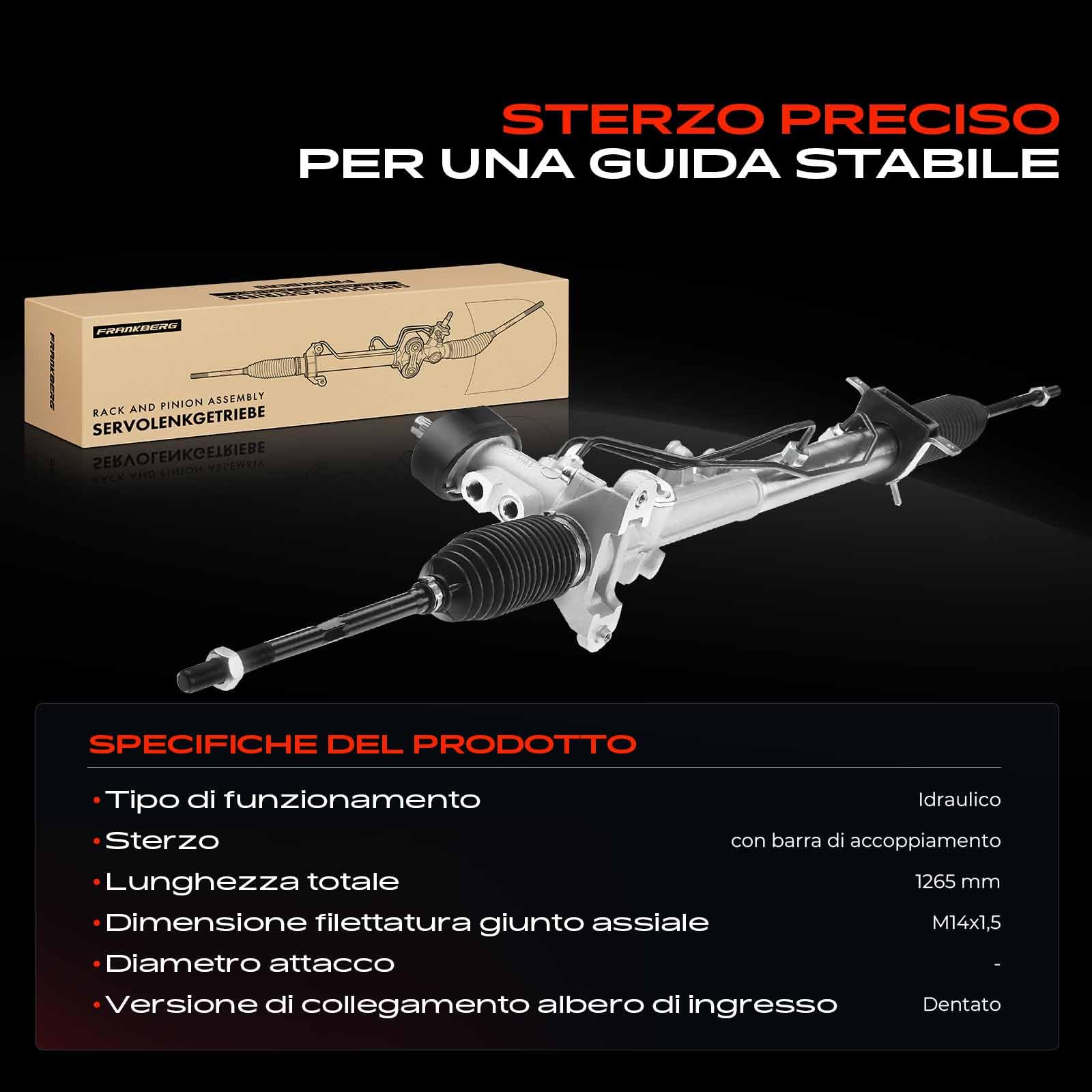 Frankberg Tiranti Ingranaggio dello sterzo Compatibile con Golf IV 1J1 A3 8L1 Golf IV Variante 1J5 Golf IV Cabriolet 1E7 O.c.t.a.v.i.a I Combi 1U5 Replace# 1J1422062E