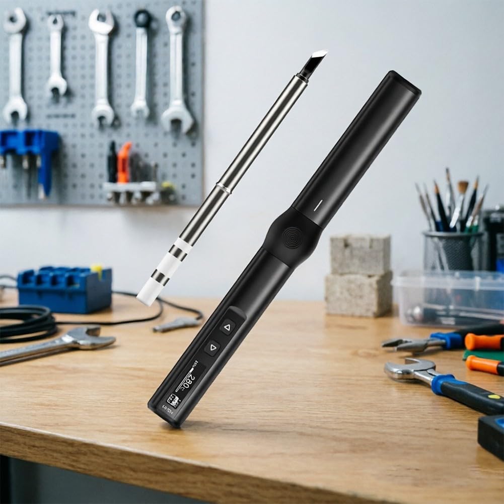 Soldador Estaño para inteligente HS-01 para temp Ajustable para oled(black KR)