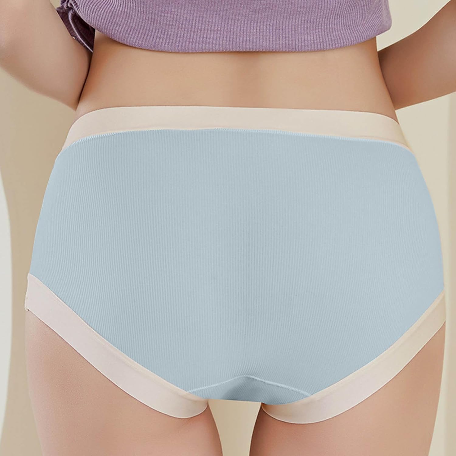 Womens Underwear No Show Maternity Underwear Low Rise V-Shape Maternity Pregnancy Panties Postpartum Underpants