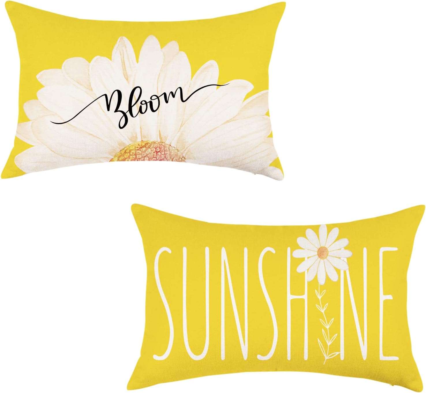 ONWAY Spring Summer Lumbar Pillow Covers 12x20 Inch