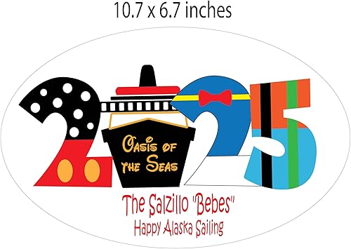 Miniatura 3 de Magical World Choose Your Year Magnet Decoration Customized for your Stateroom Door on your Disney Cruise, Carnival, Royal Caribbean, etc