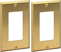 Vista 15 de Rio Salto BRASS - Placa de pared de metal dorado para interruptor de luz, placa de pared para receptáculo, cubiertas basculantes de 1 banda, latón