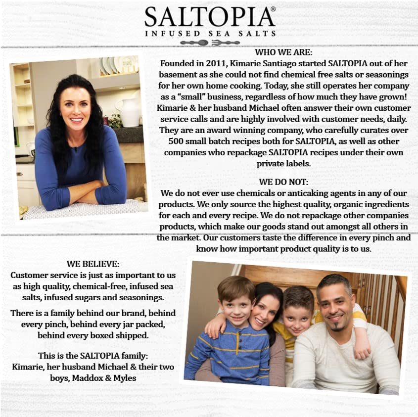 Miniatura 5 de SALTOPIA SUPERB HERBS, todo natural, juego variado de 4 sales marinas infundidas de diferentes sabores, hierbas frescas de jardín, cebollino,