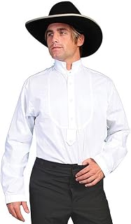 Men's White Cotton Victorian Western Shirt 2XL