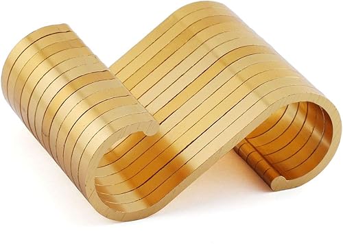 Miniatura 5 de JCBIZ 6 piezas de gancho en S de aluminio espacial en forma de S plana para baño, barandilla de cocina, colgador en S, cuchara multiusos, cacerola,
