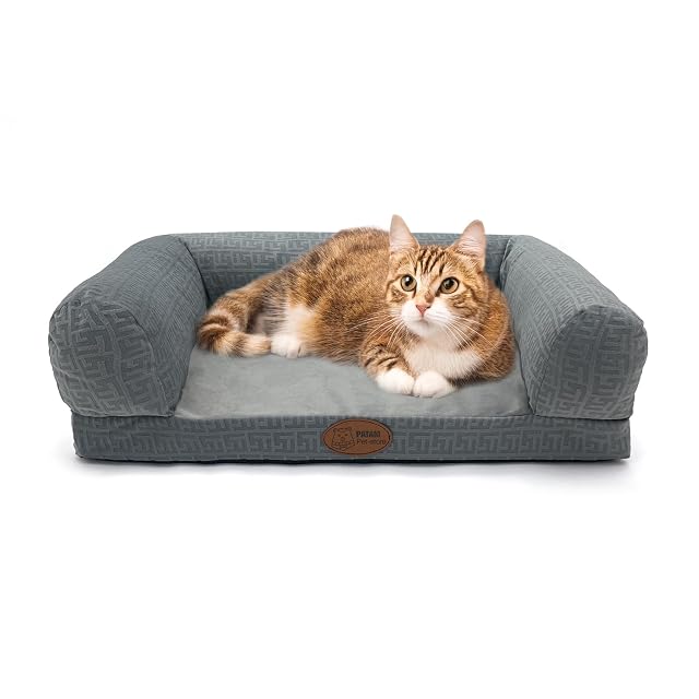 PATAM Cama para Perros y Gatos, Colchón con Funda Lavable, Fondo Antideslizante, Disponible en 4 tamaños