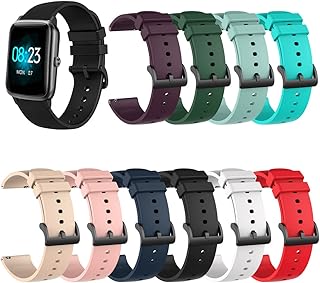 Watch Band Compatible for Popglory P66/NiUFFiT P66/Ddidbi P66D/Aptkdoe P66D/Nerunsa P66D Smart Watch Replacement Wrist Strap Wristband for Popglory P66/NiUFFiT P66/Ddidbi P66D/Aptkdoe P66D/Nerunsa P66D 1.85'' Smartwatch Soft Silicone Sport Watchband