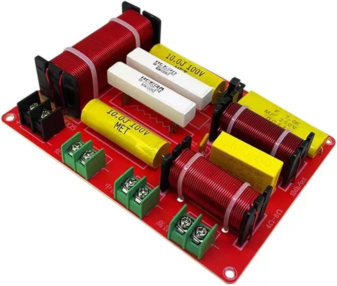 2PCS 250W 3Way Audio HiFi Filter Circuit Board Stereo Speaker Crossover Filters 850Hz/4000Hz 3 Unit Frequency Dividers