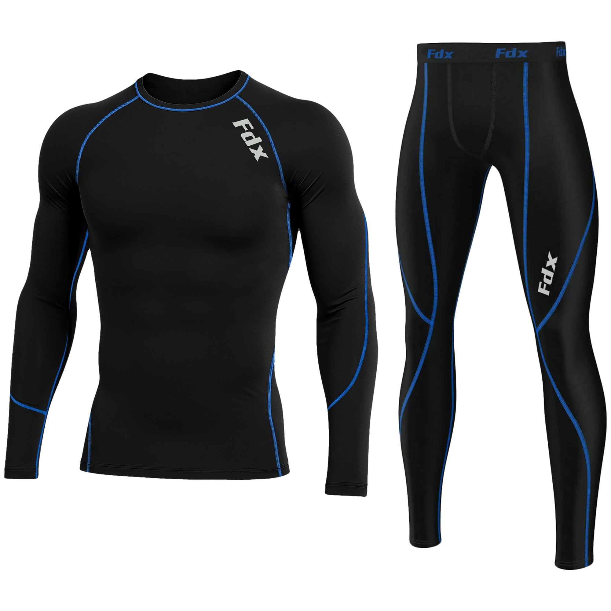 Men’s Compression Base Layer Shirt & Leggings Set – Skin Fit Sportswear for Running, Gym & Cycling