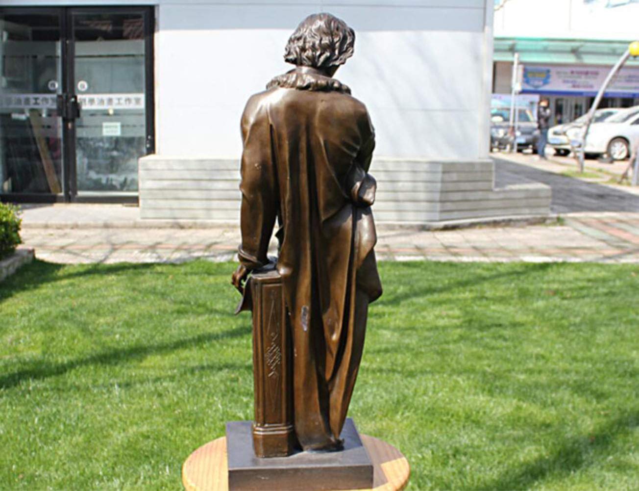 ベートーヴェン ブロンズ 銅像 ハンドメイド 中にシールあり 彫刻 約３５cm ベートーヴェン ブロンズ 銅像 ハンドメイド 中にシールあり