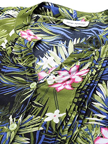 Image of One femme Women's Pleated Printed Tunic Shirt