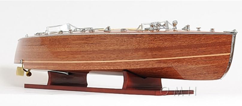 Old Modern Handicrafts Typhoon Speedboat Model (30L x 6W x 6H) Handmade Nautical Decor Gift