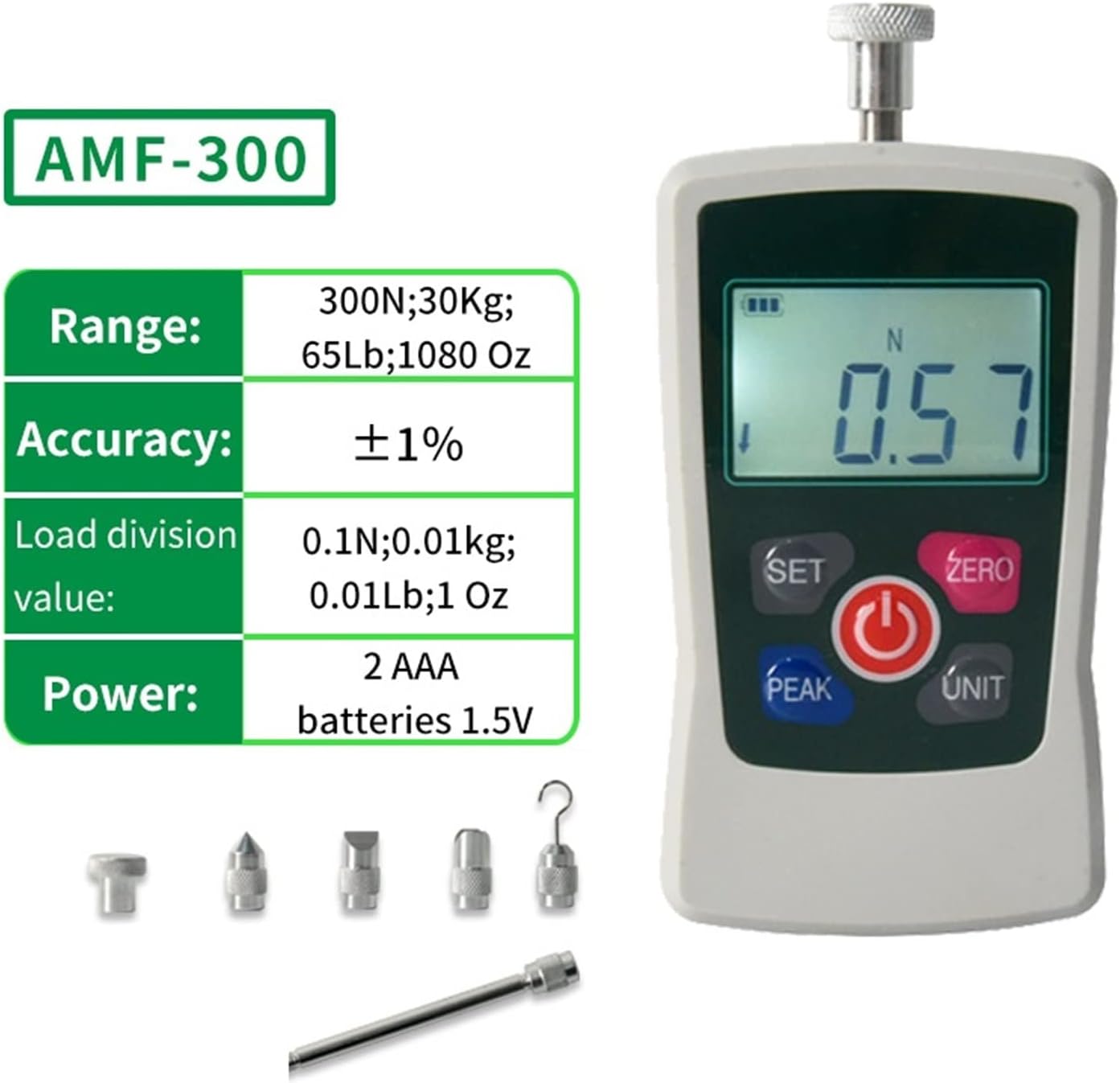 Trigger Pull Gauge, AMF Digital Force Gauge Push Pull Dynamometer Portable Meter LCD Screen Hand Grip(AMF-300)