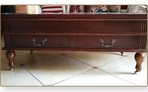 Miniatura 7 de Rueda de latón macizo antiguo con rueda de 0.984 in, ruedas giratorias de 360°, ruedas giratorias móviles, ruedas vintage para muebles, latón