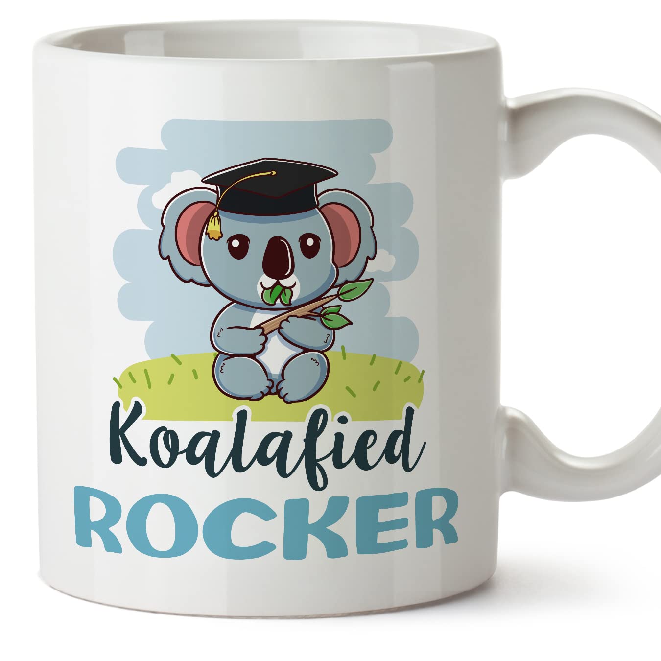 MUGFFINS Rocker Man Mug - in English - Koalafied - Funny Gift for Colleagues - Ceramic 11oz Mug
