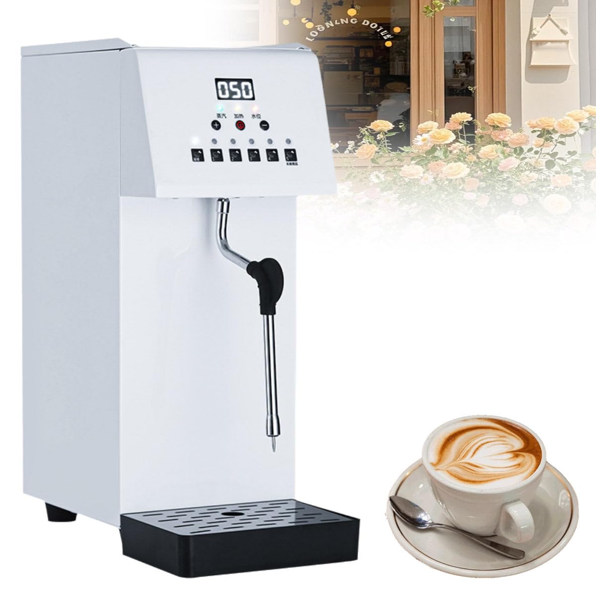 WIANQIAN Steam Milk Foam Machine, Commercial Steam Milk Foam Machine