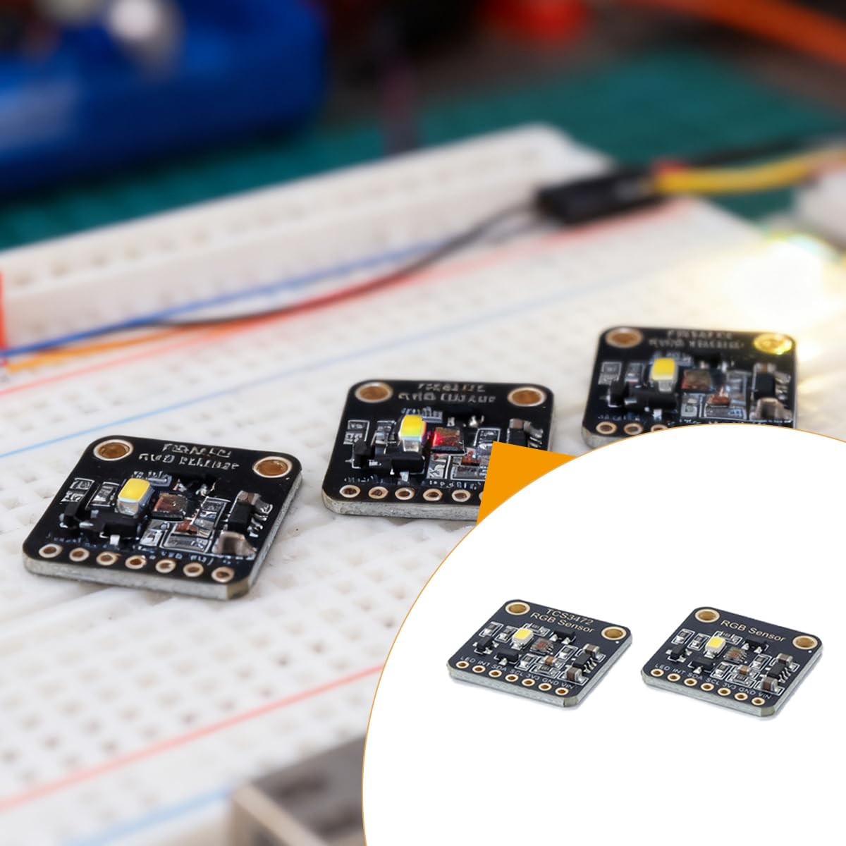 Sensor De Color RGB TCS34725 De 3 Piezas, Módulo De Reconocimiento De Color con Filtro IR