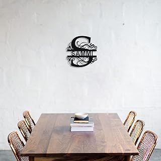 Split Letter Metal Monogram - Custom Last Name Sign - Split Letter Name Sign - Personalized Last Name Sign - Metal Family Name Sign - Door Hanger - Outdoor Metal Sign - Wedding Gift