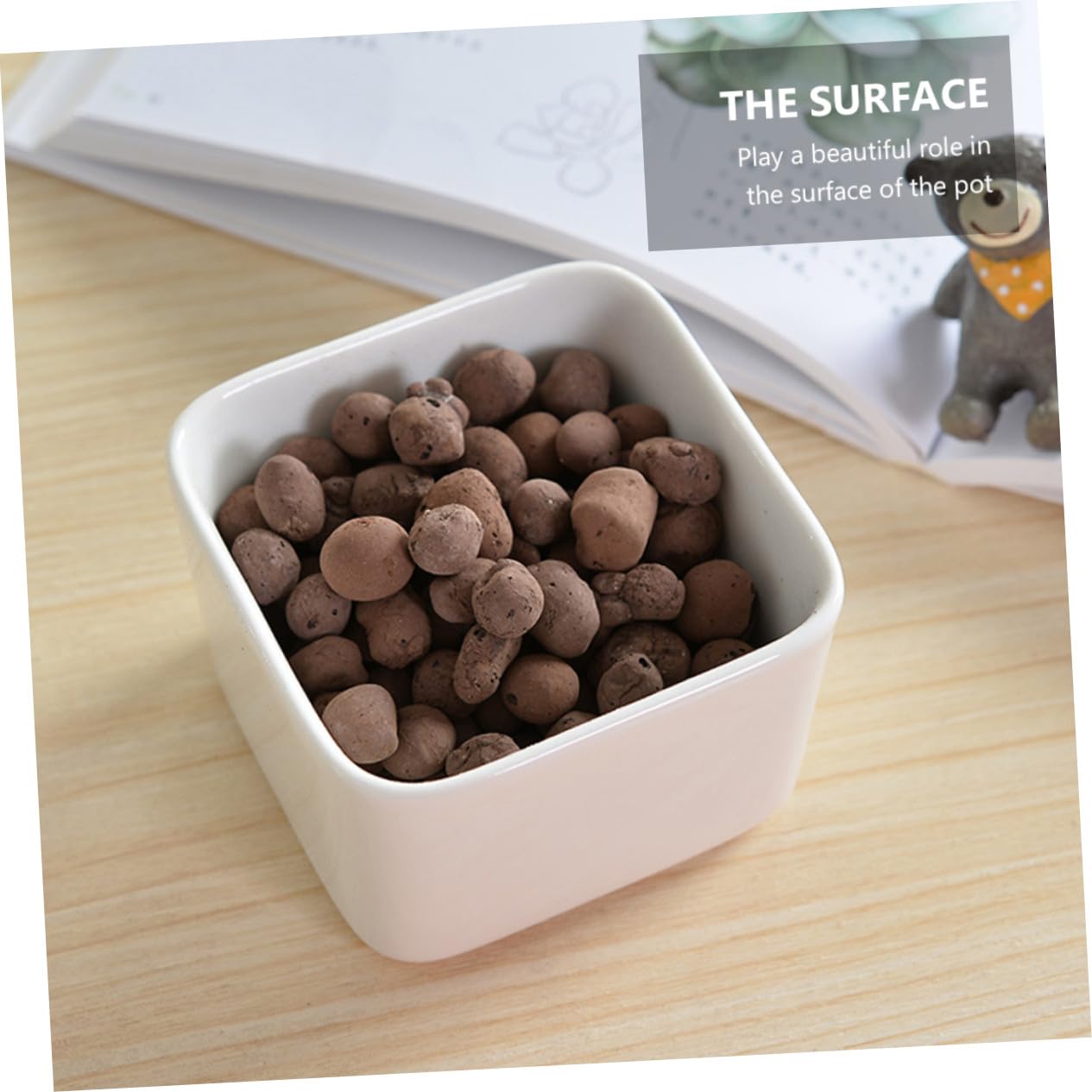 Levemolo Ceramsite per Giardinaggio e Substrato di Coltura Traspirante, Argilla Espansa da 1 kg per Piante in Vaso e Acquari, Sfera di Ceramsite Drenante Emissione di Ioni Negativi