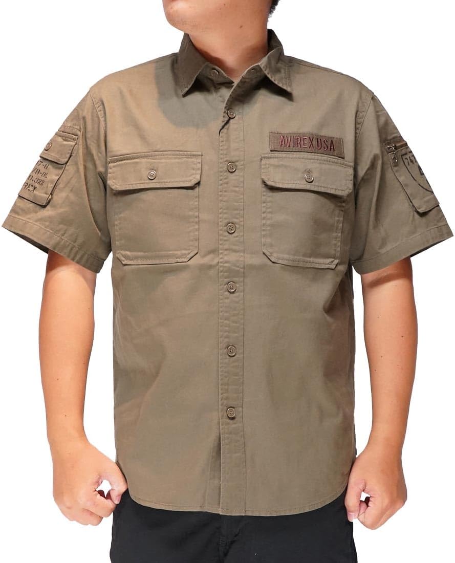 AVIREX アヴィレックス アビレックス 長袖 シャツ メンズ ファティーグ ミリタリー アメカジ 783-3923001