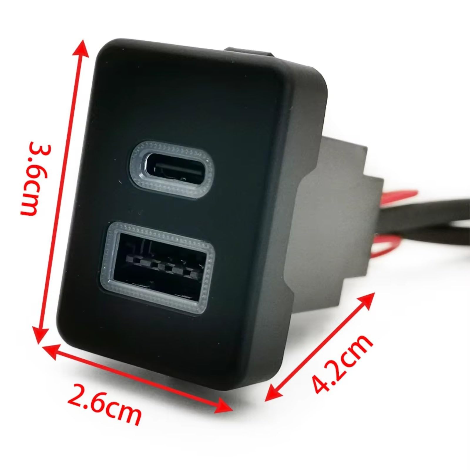 Console USB Prise AUX Compatible Avec Ford Pour Transit 12V 24V Voiture QC3.0 Pour Téléphone Pour Type C Chargeur Double Adaptateur Prise Charge Interface USB AUX voiture