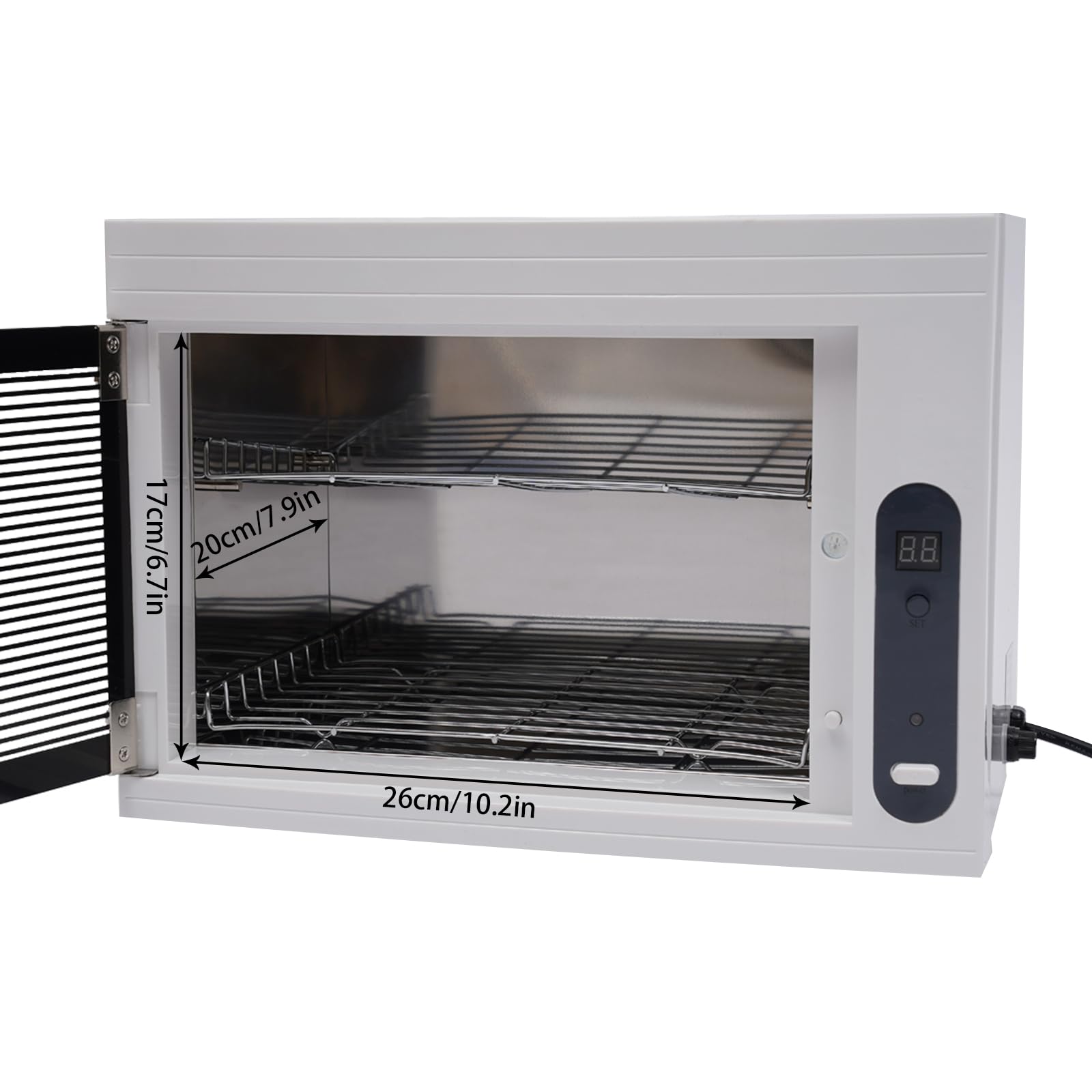 Esterilizador de aire caliente, desinfección para instrumentos, con temporizador LED, armario desinfectante UV, tres ajustes de temporizador, esterilizador en autoclave utilizado para salones de