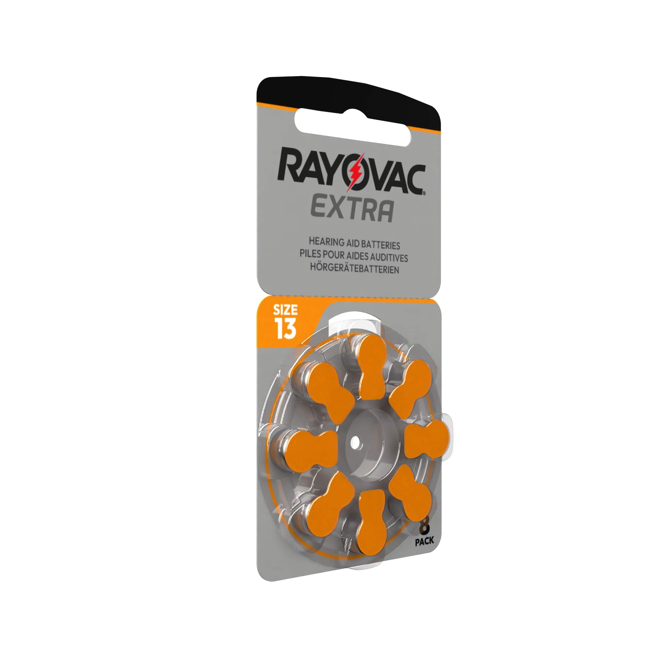 Pilas para audífonos Rayovac Extra modelo 13 (80 pilas Rayovac 13)