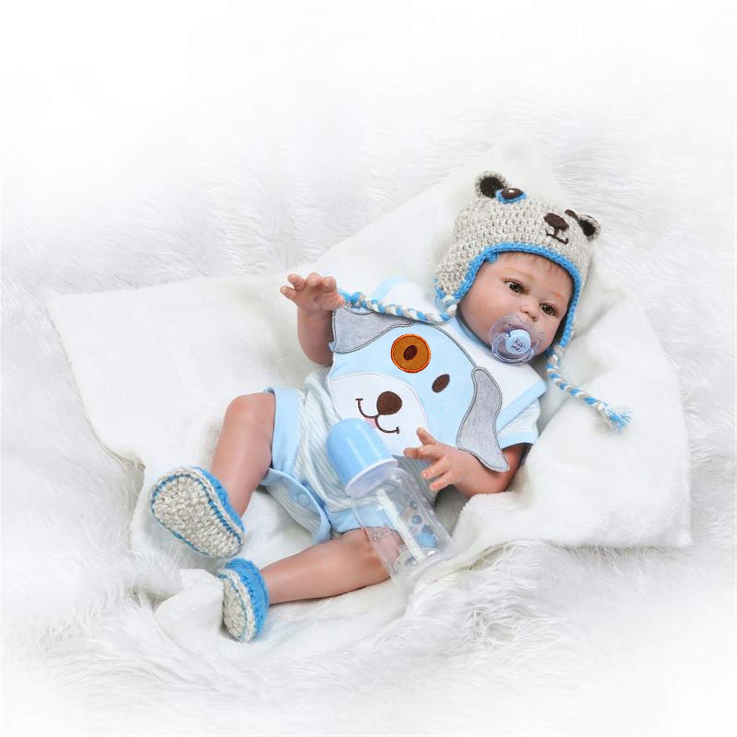 Zero Pam 20 inch Reborn Baby Dolls Full Body Silicone Vinyl Realistic Waterproof Anatomically Correc