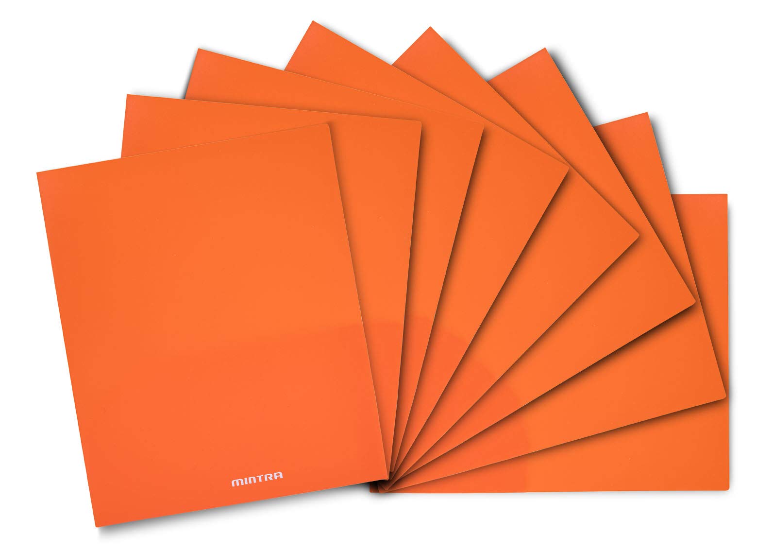 Mintra OfficePoly Pocket Folders (Orange, 8pk)