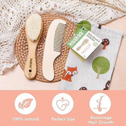Haakaa Baby Hair Brush And Comb Set For Newborns & Toddlers thumb #3